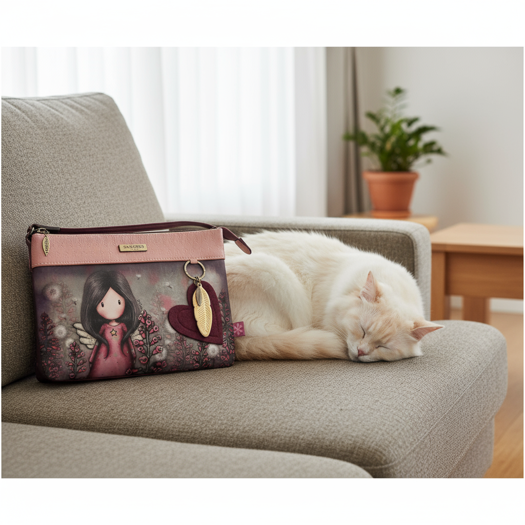 Geanta fashion Gorjuss Little Wings cu bareta lunga