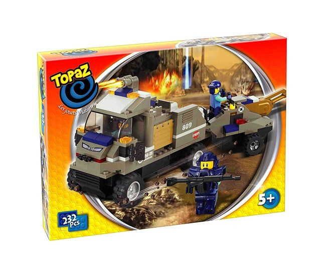 Set de construit tip lego-Camion militar si tun mobil-232 piese