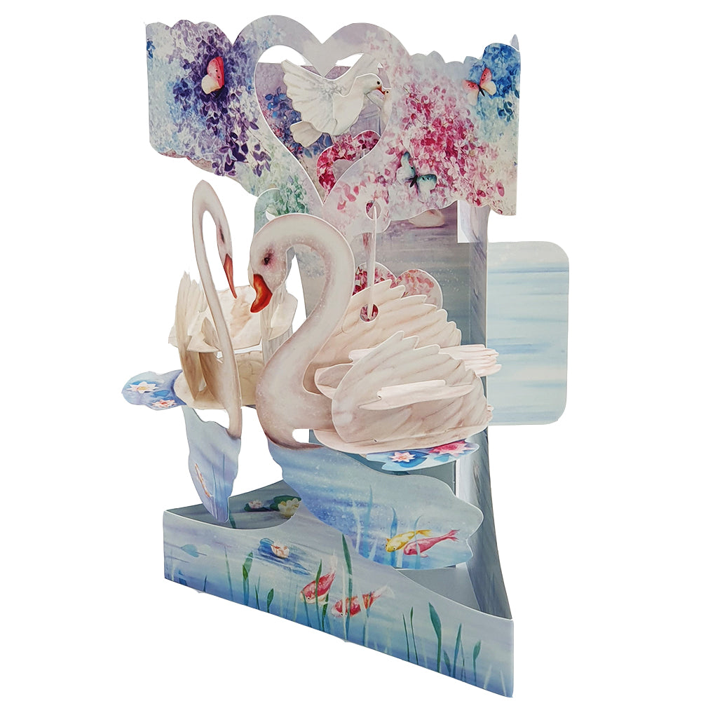 Felicitare 3D Swing Cards Lebede