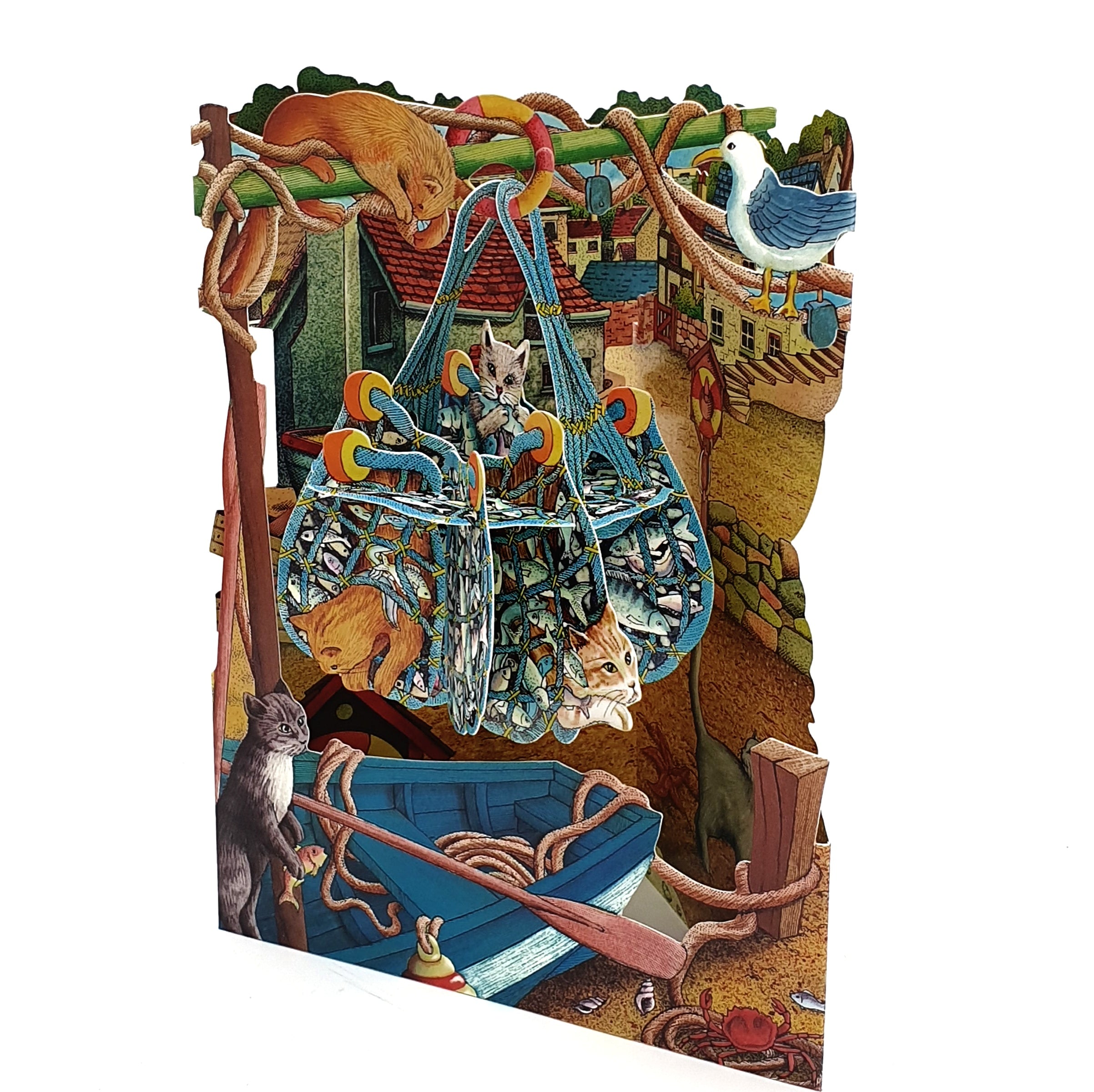 Felicitare 3D Swing Cards - Pisici in navod