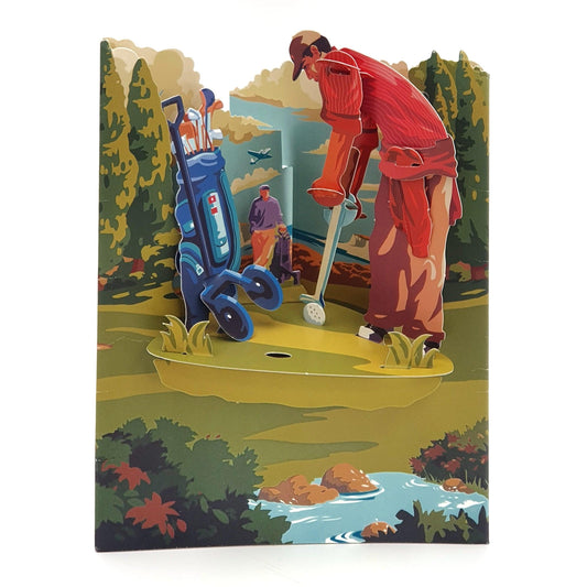 Felicitare 3D Swing Cards - Golf - Nitzi.ro