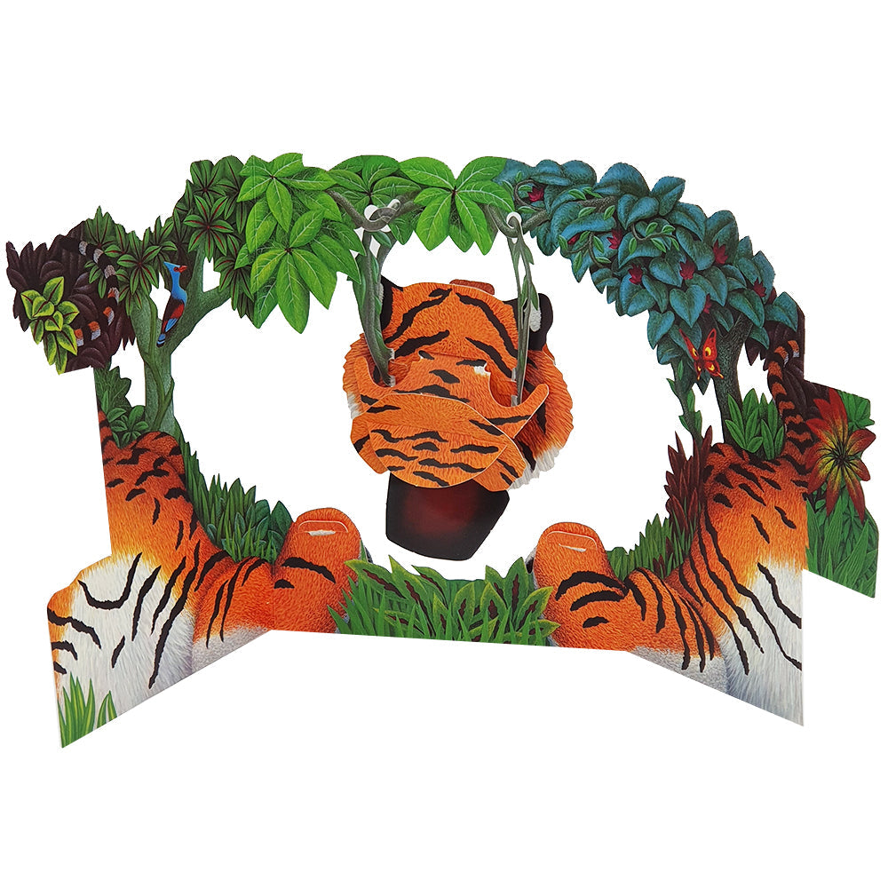 Felicitare 3D Swing Cards - Tigru
