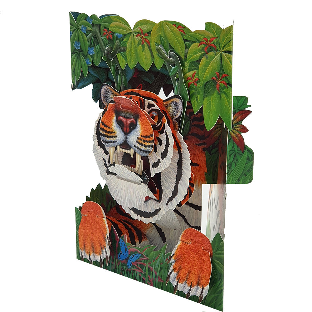 Felicitare 3D Swing Cards - Tigru