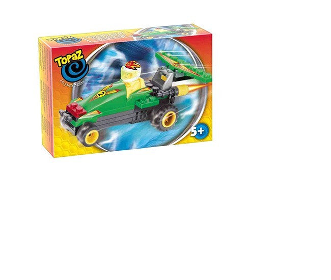 Set de construit tip lego-Masina de curse verde-40 piese