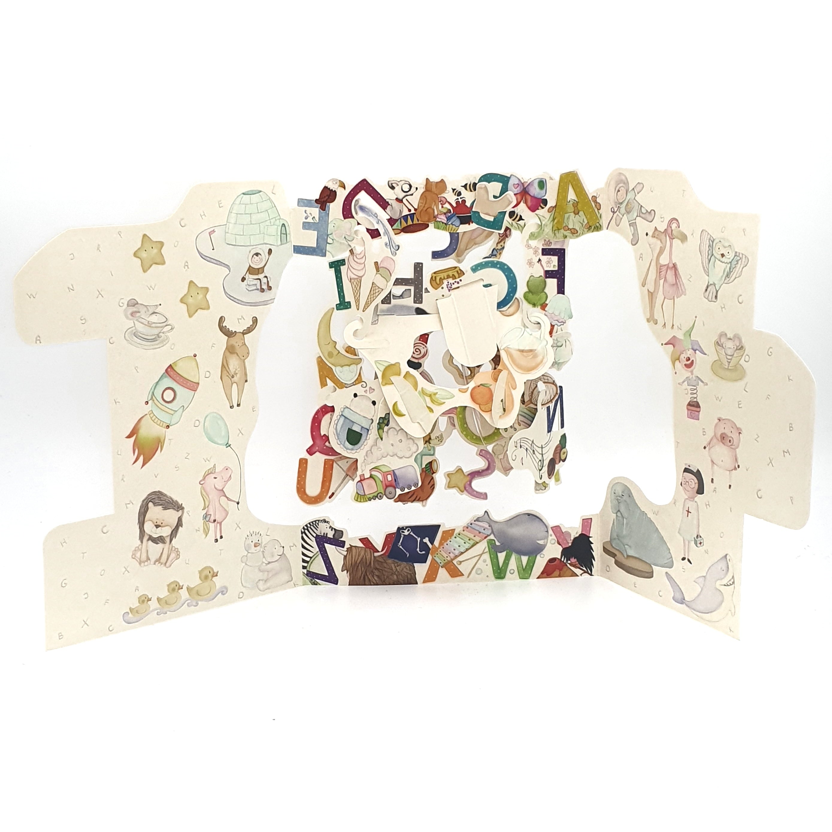 Felicitare 3D Swing Cards - De la A la Z