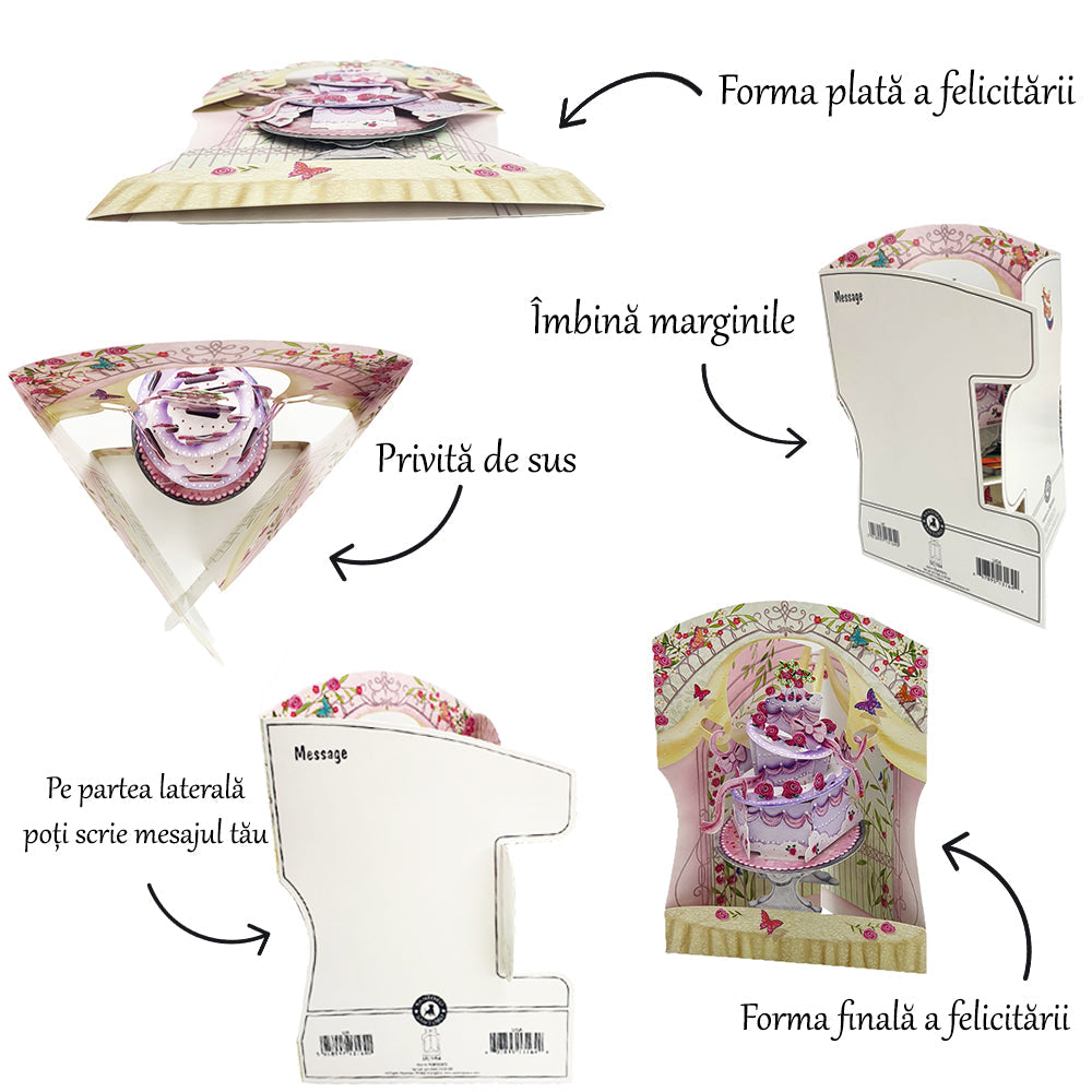 Felicitare 3D Swing Cards Sampanie