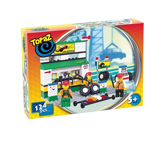 Set de construit tip lego-Service auto-124 piese