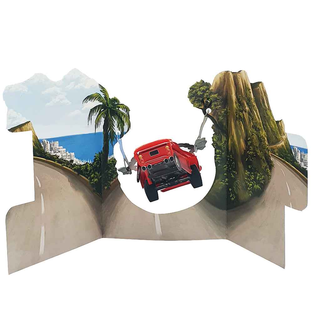 Felicitare 3D Swing Cards - Masina rosie