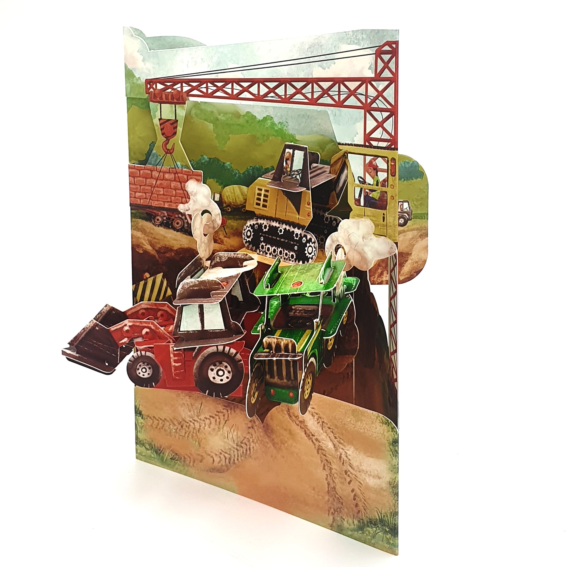 Felicitare 3D Swing Cards Tractoare si utilaje