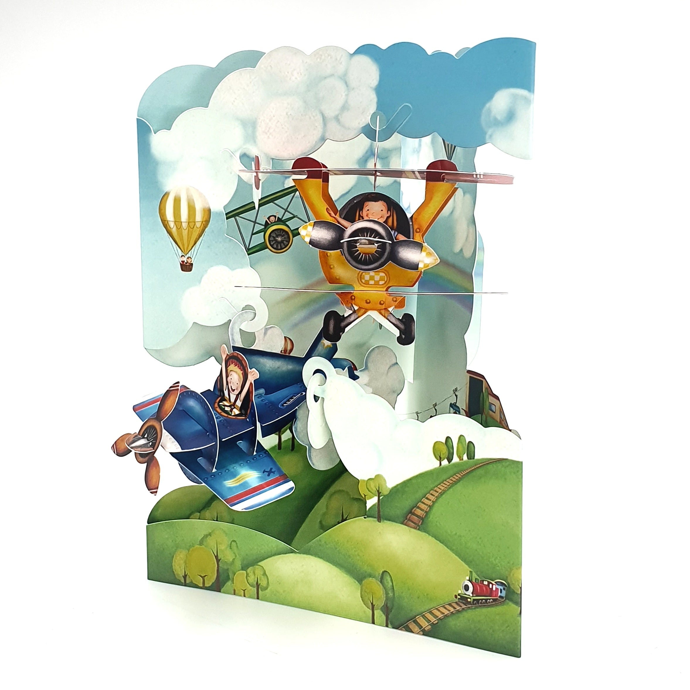 Felicitare 3D Swing Cards Avioane