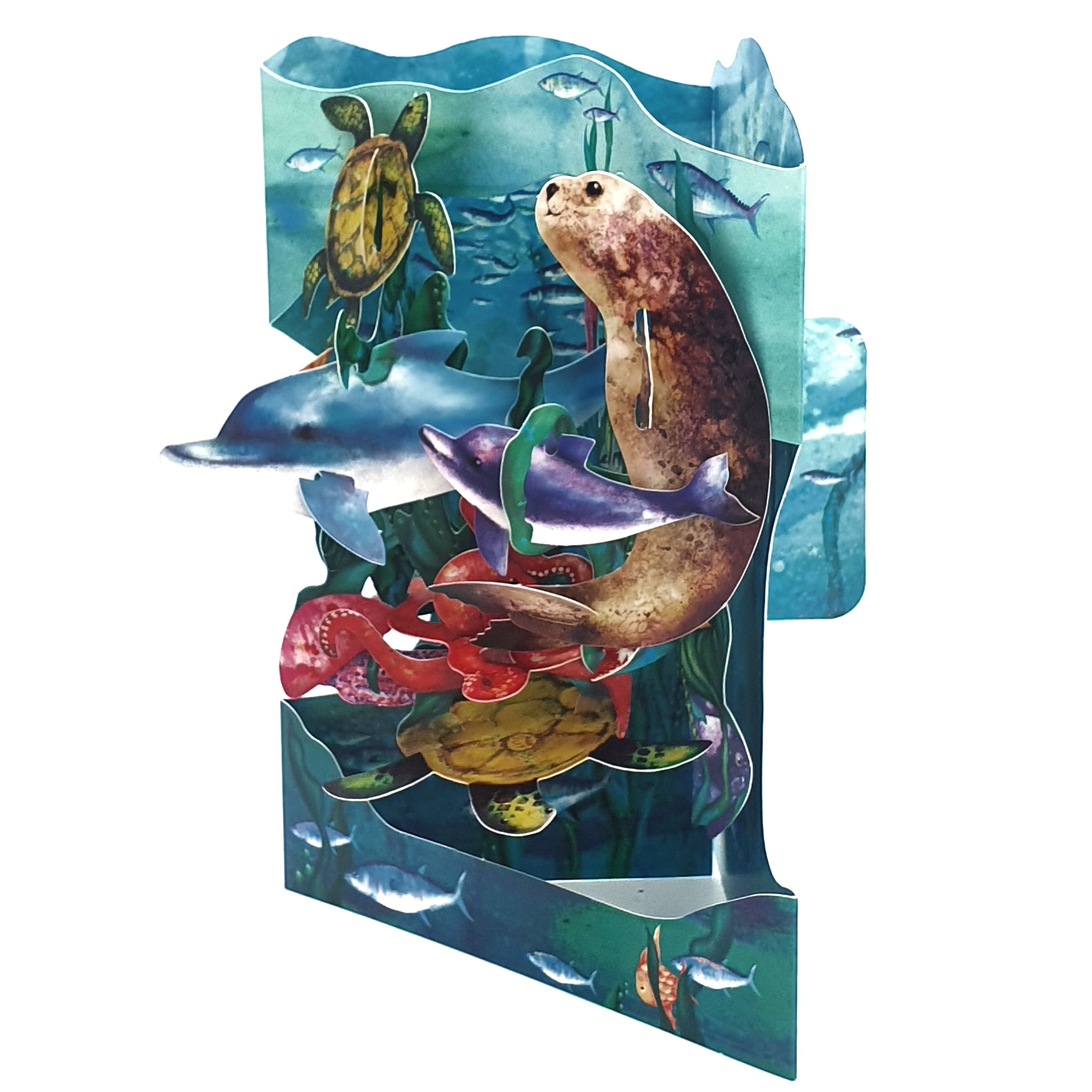 Felicitare 3D Swing Cards Lumea acvatica