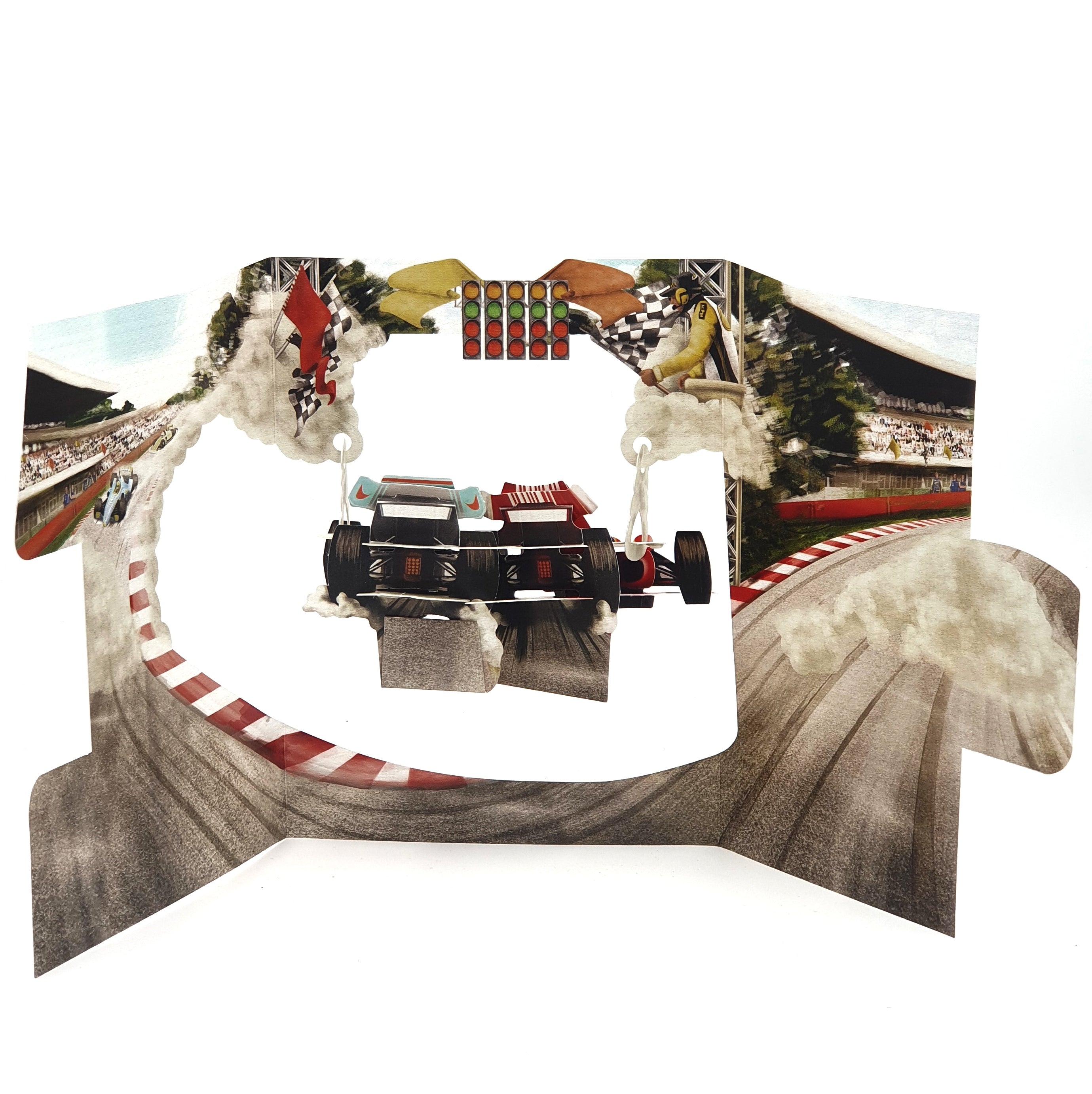 Felicitare 3D Swing Cards Masini de curse