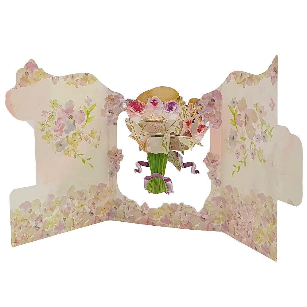 Felicitare 3D Swing Cards - Buchet de flori