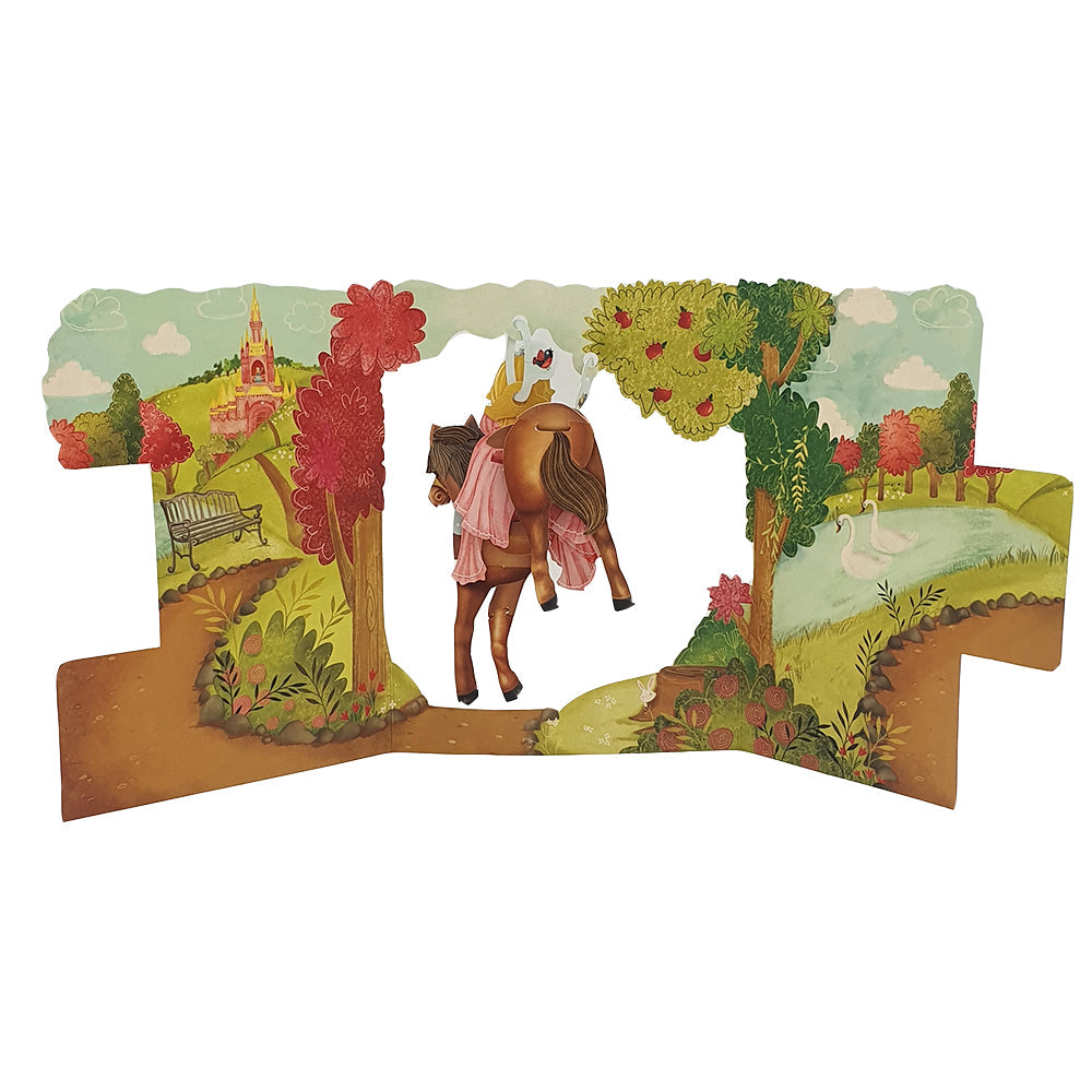 Felicitare 3D Swing Cards - Printesa pe cal