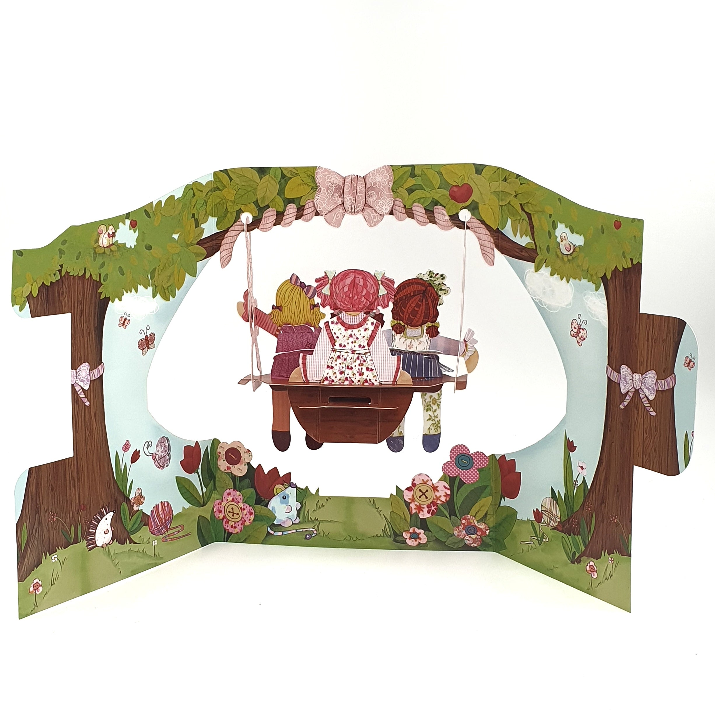 Felicitare 3D Swing Cards Papusi