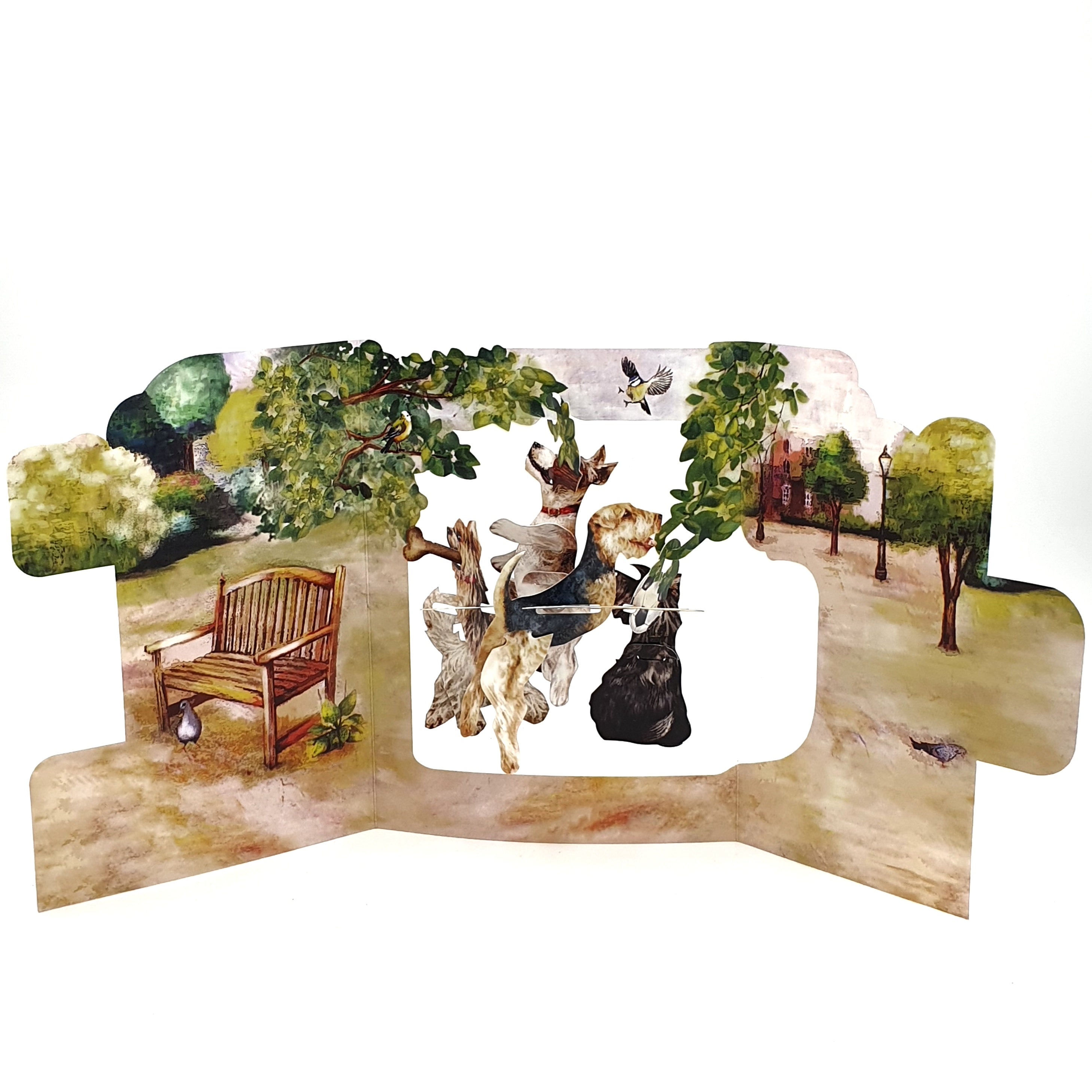 Felicitare 3D Swing Cards Catelusi jucausi