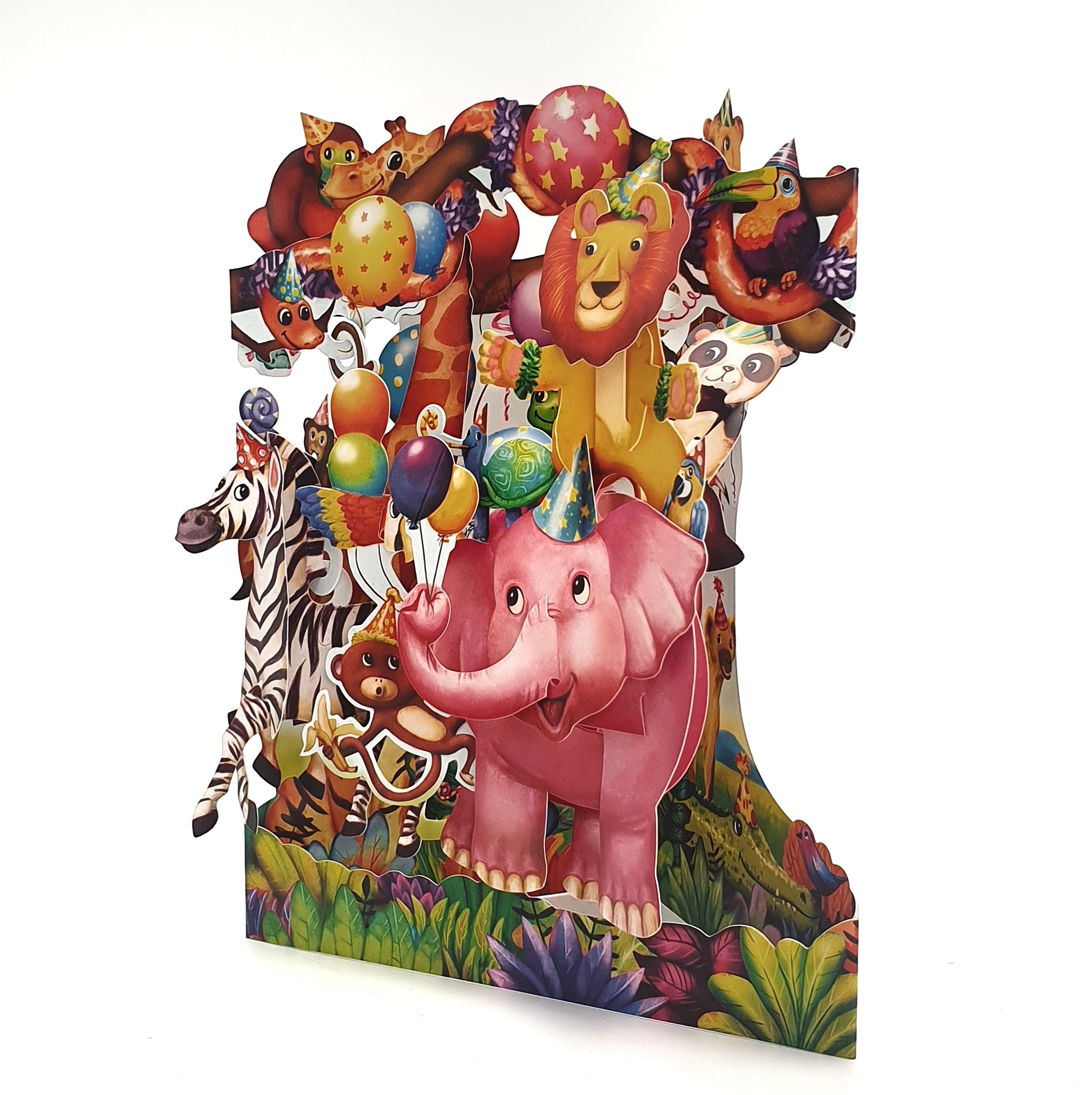 Felicitare 3D Swing Cards Petrecerea animalelor