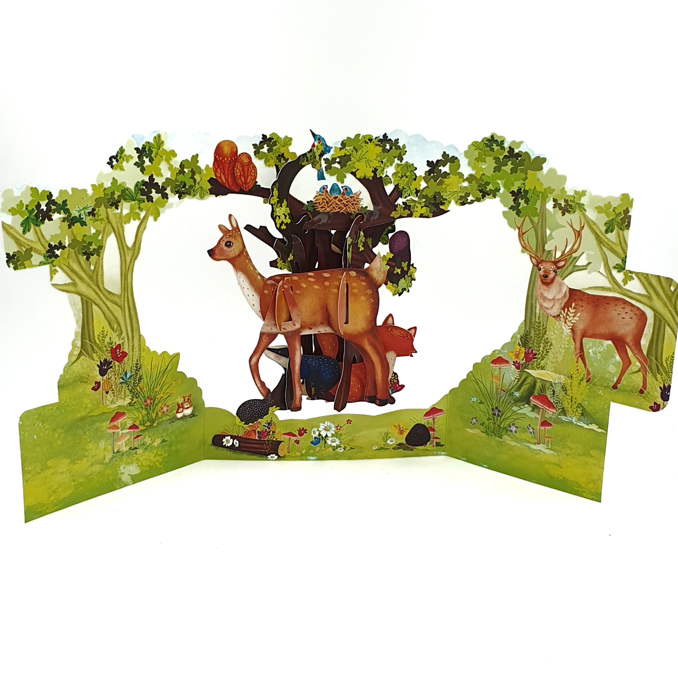 Felicitare 3D Swing Cards Animalele padurii
