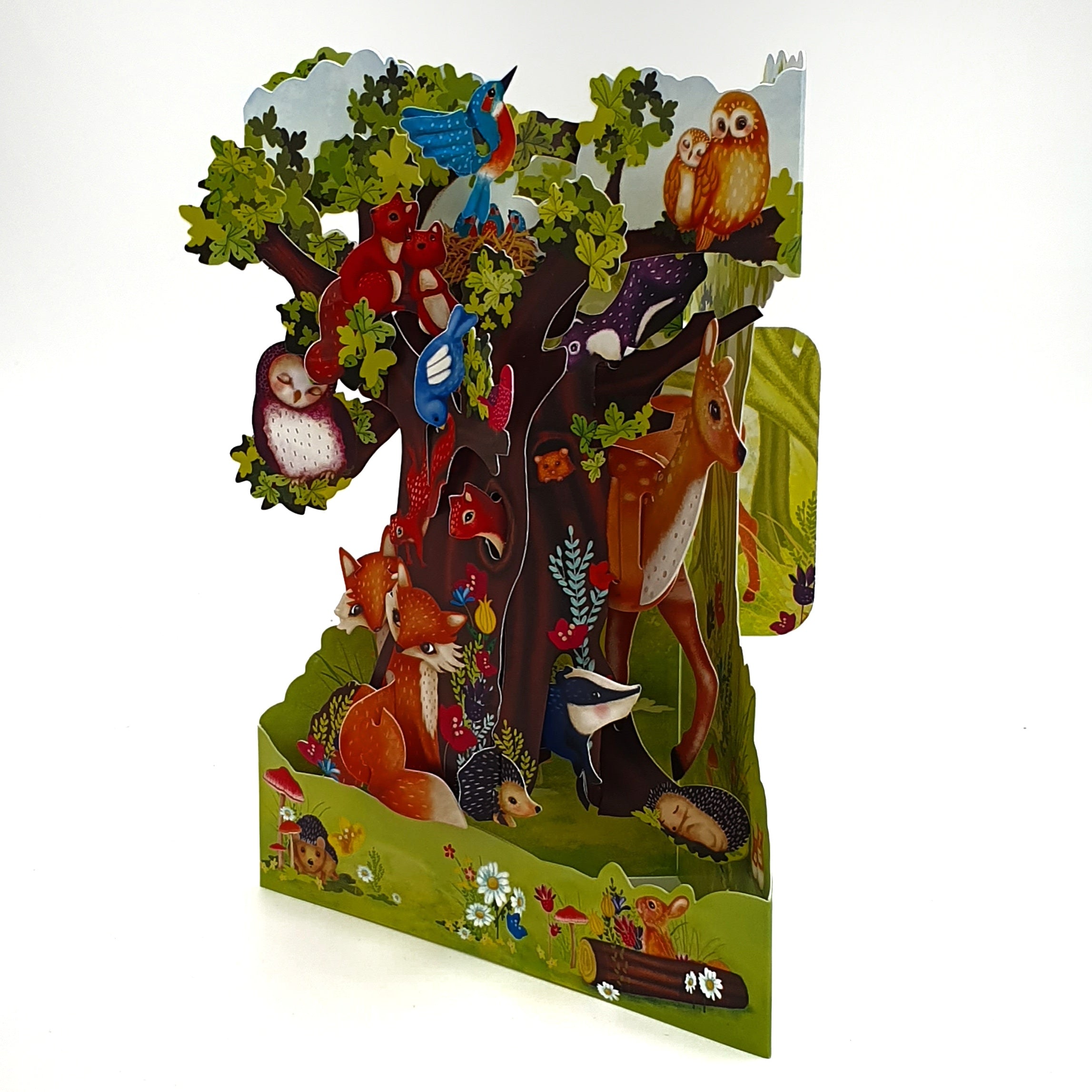 Felicitare 3D Swing Cards Animalele padurii