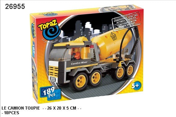 Set de construit tip lego-Betoniera-186 piese