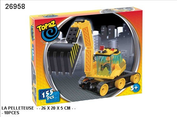 Set de construit tip lego-Excavator-155 piese