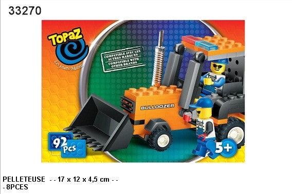Set de construit tip lego-Buldozer-92 piese