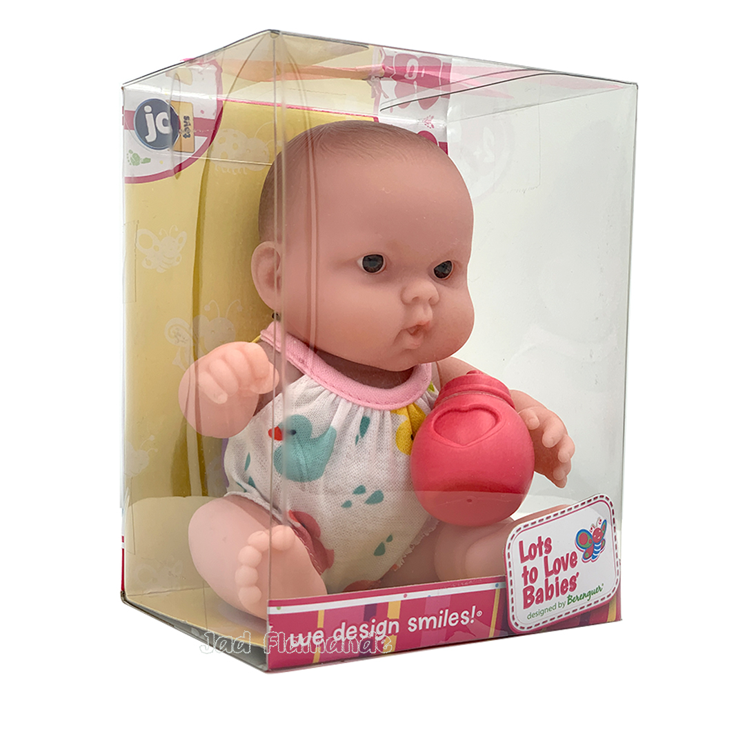 Papusa Bebe expresiv cu biberon 16cm