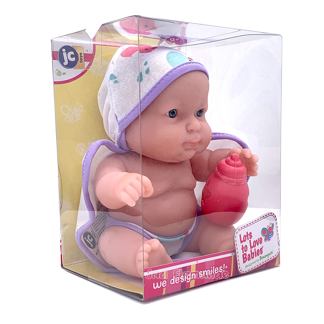 Papusa Bebe expresiv cu biberon 16cm