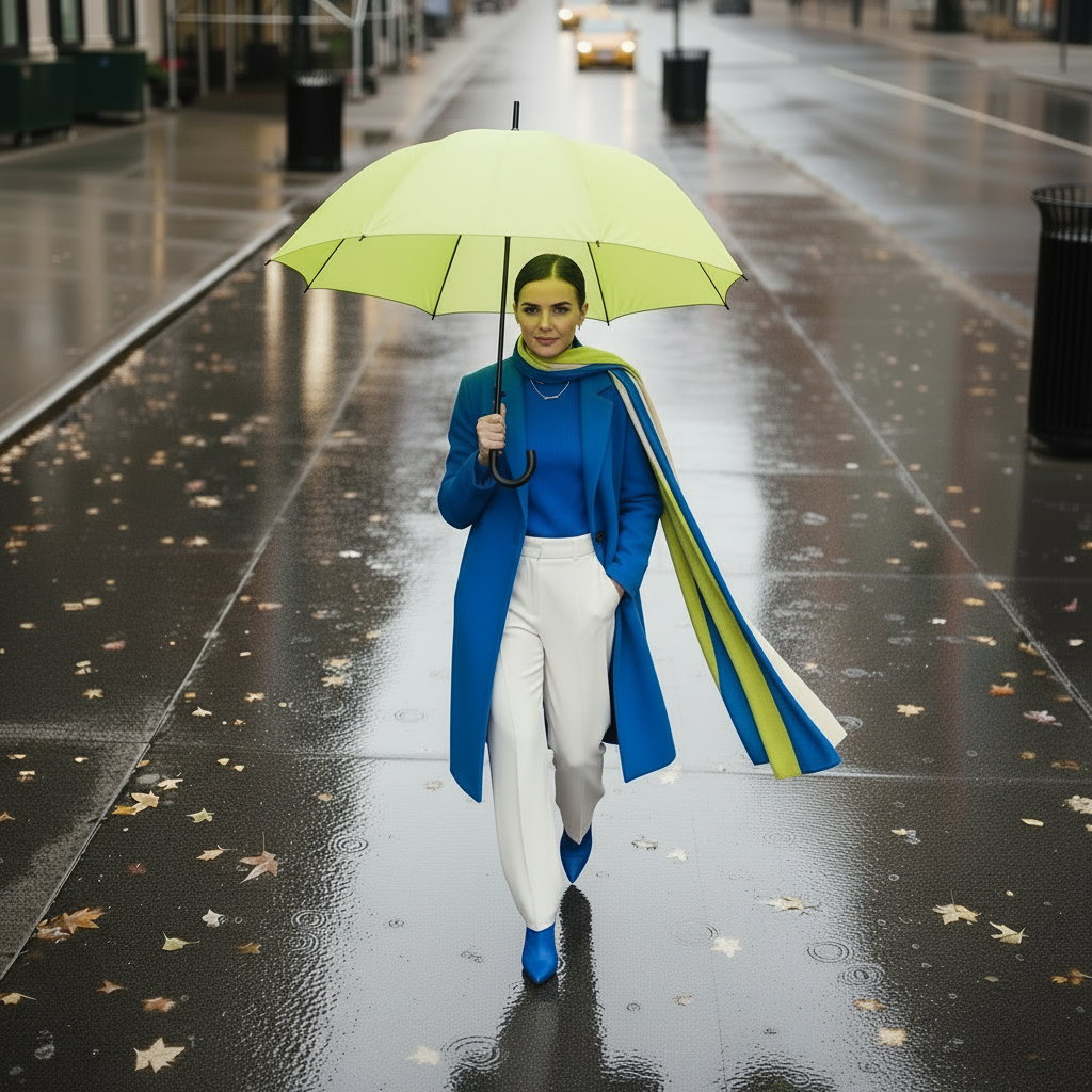 Umbrela ploaie automata baston culoare neon pentru femei care stiu ce vor