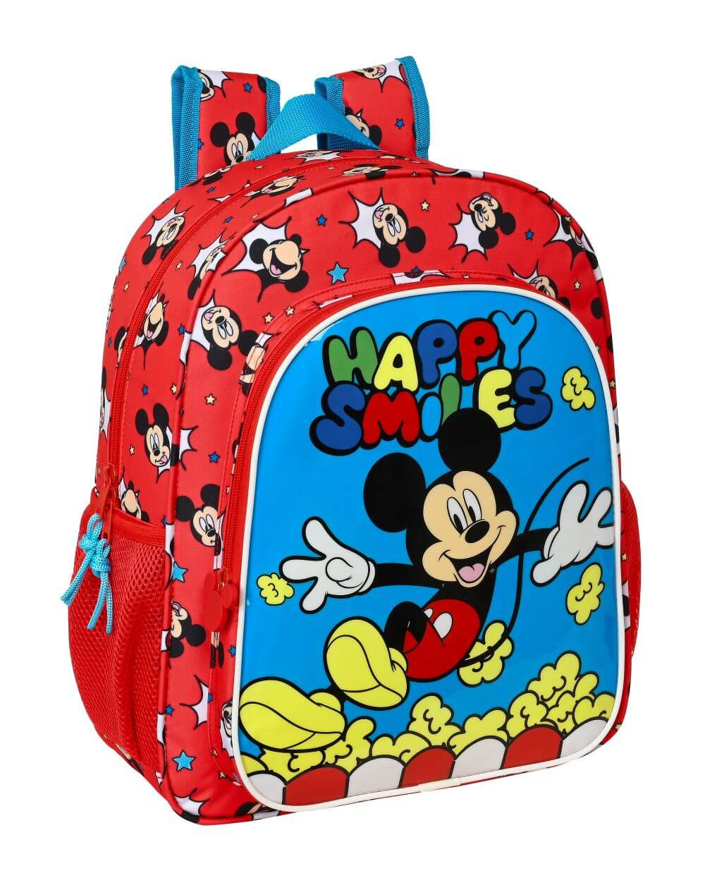 rucsac rosu cu Mickey Mouse pentru clasa 0