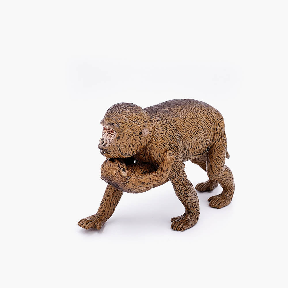 Macac cu pui figurina 15 cm