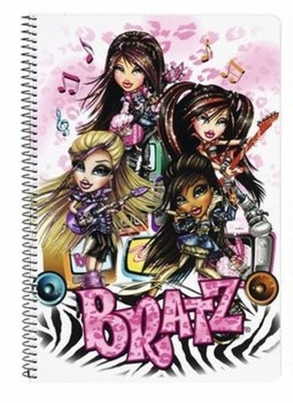 Caiet cu spira A4 80 file matematica Bratz