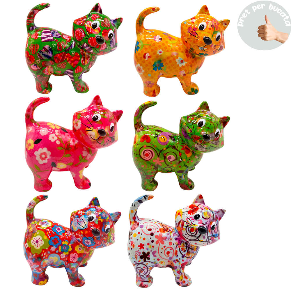 Decoratiune ceramica Pisica Kiki h10.8 cm