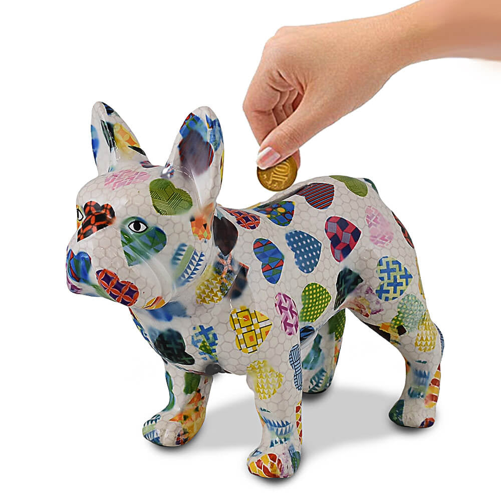 Decoratiune ceramica Buldog francez Jack h19.2 cm