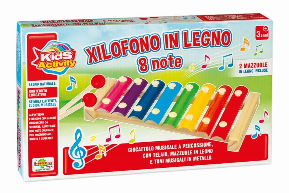 Jucarie bebe Xilofon lemn 8 note