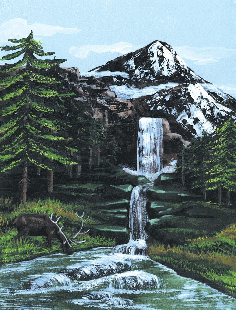 Pictura pe panza 23x31x2.5 - Peisaj montan