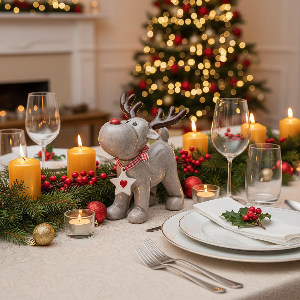 Ren decorativ ceramic, 16 cm - cel mai iubit personaj