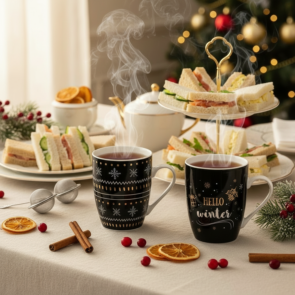 Cana portelan model Craciun 300 ml