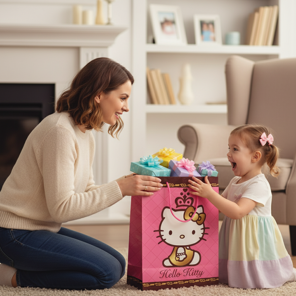 Punga hartie Hello Kitty 33X24,5X13 cm