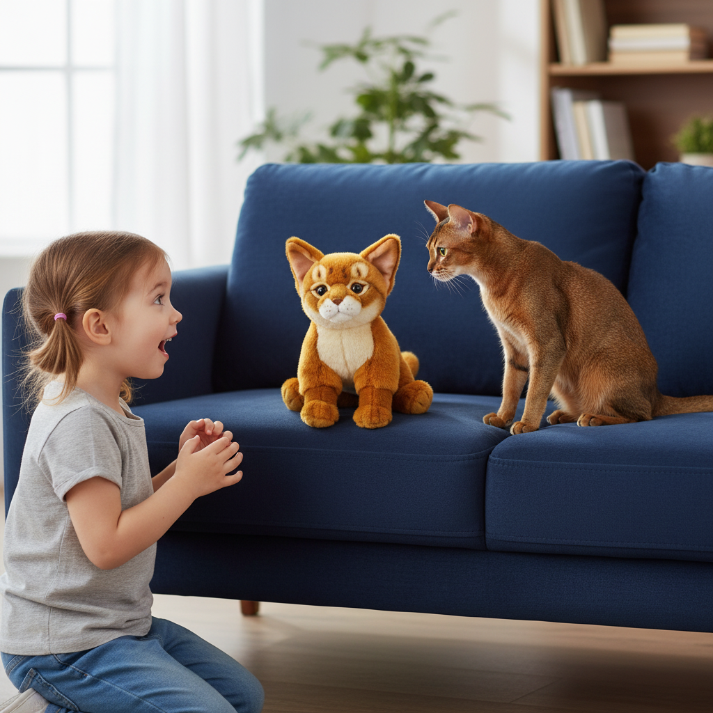 Descopera jucaria&nbsp;plus Pisica Abisiniana, o adorabila pisicuta de 25 cm inaltime