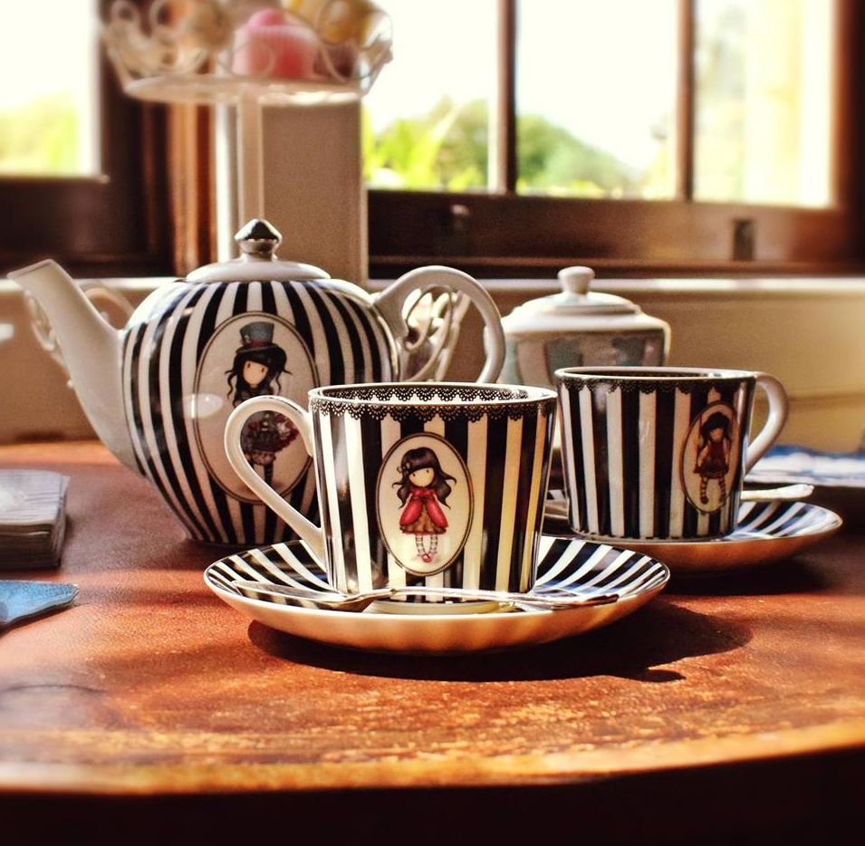 Gorjuss Stripes Set 2 Cescute de cafea - Ladybird