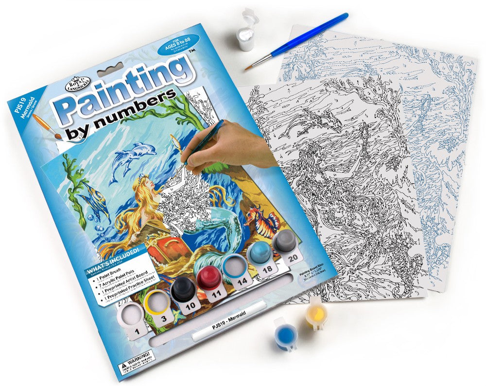Prima mea pictura pe numere junior mica - Sirena