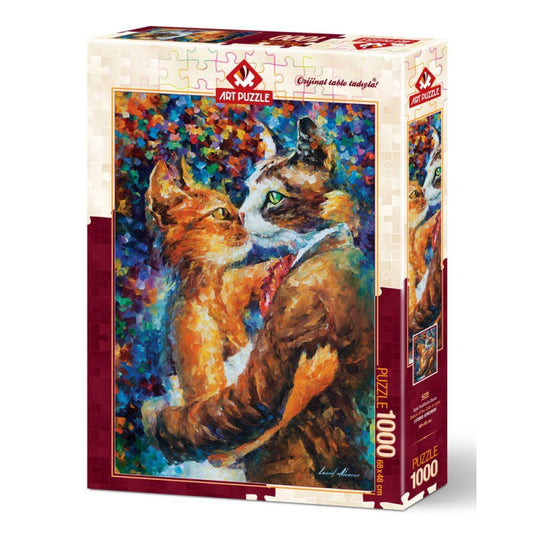 Puzzle 1000 piese Dance Of The Cats In LoveLeonid Afremov - Nitzi.ro