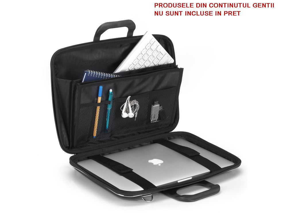 Geanta lux business laptop 13 Bombata Medio Classic-Gri