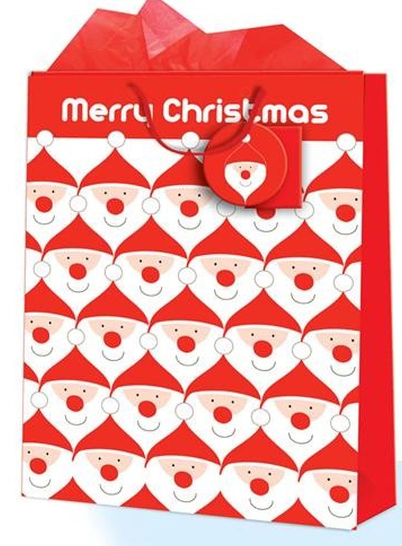 Punga iarna Mos Craciun - cu glitter