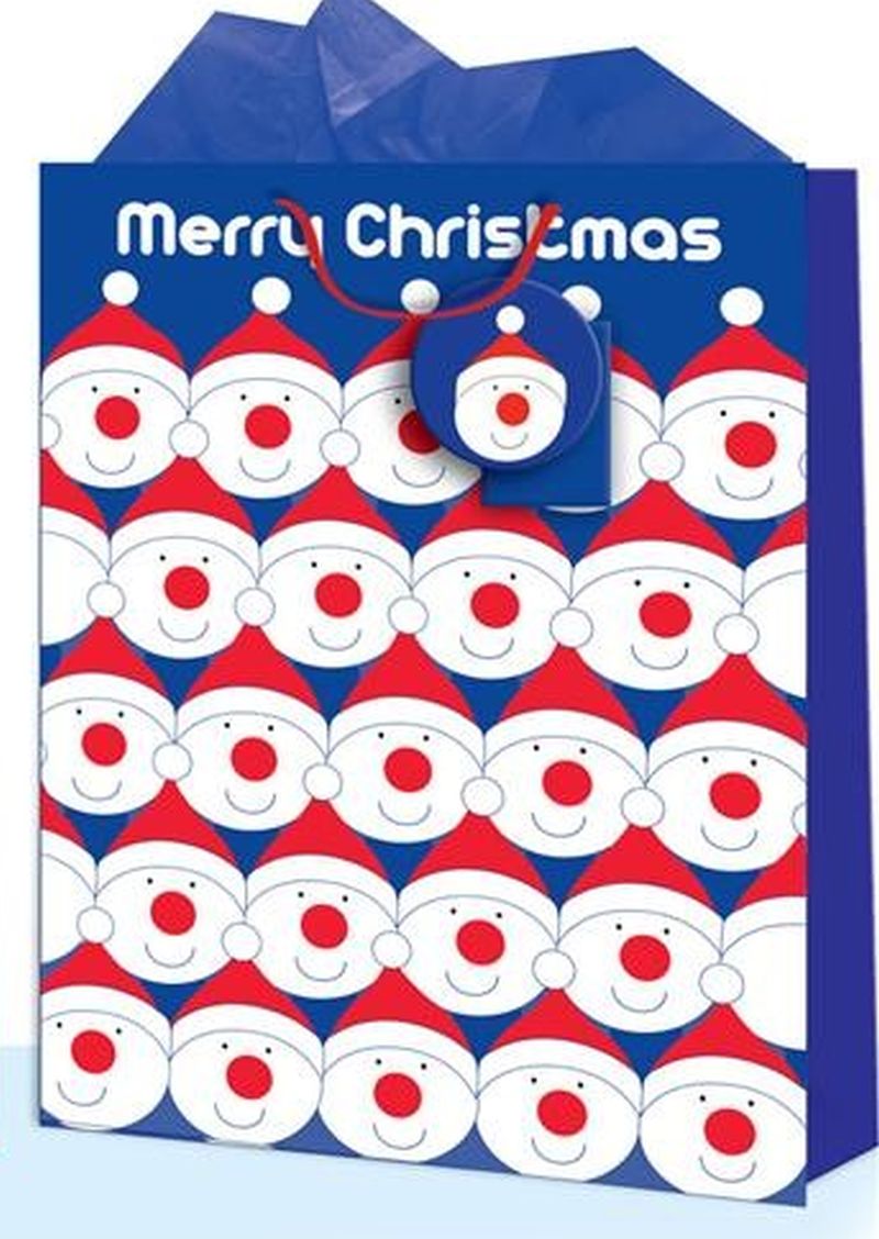 Punga iarna Mos Craciun - cu glitter