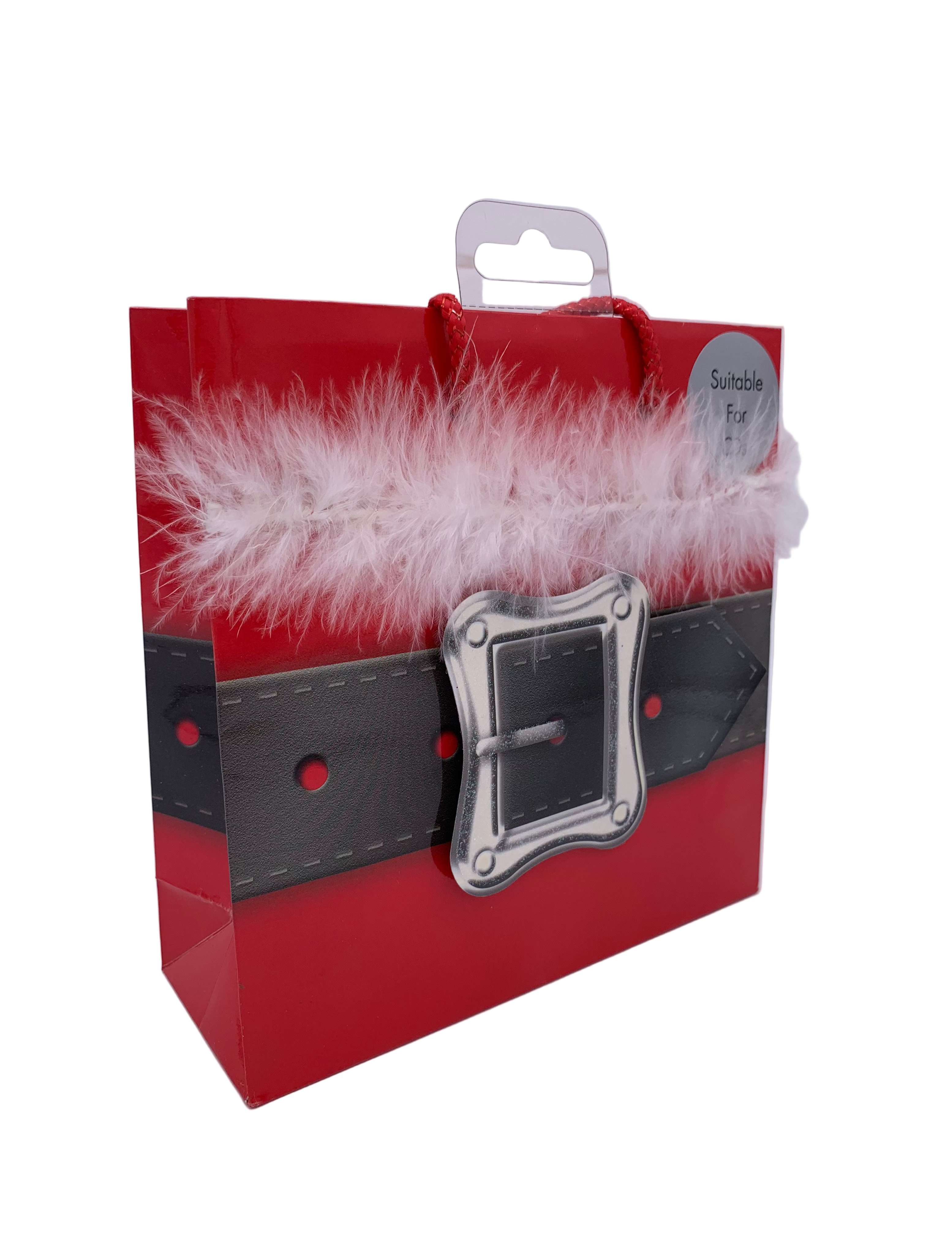 Punga pentru cadou de iarna centura lui Mos Sarbatori