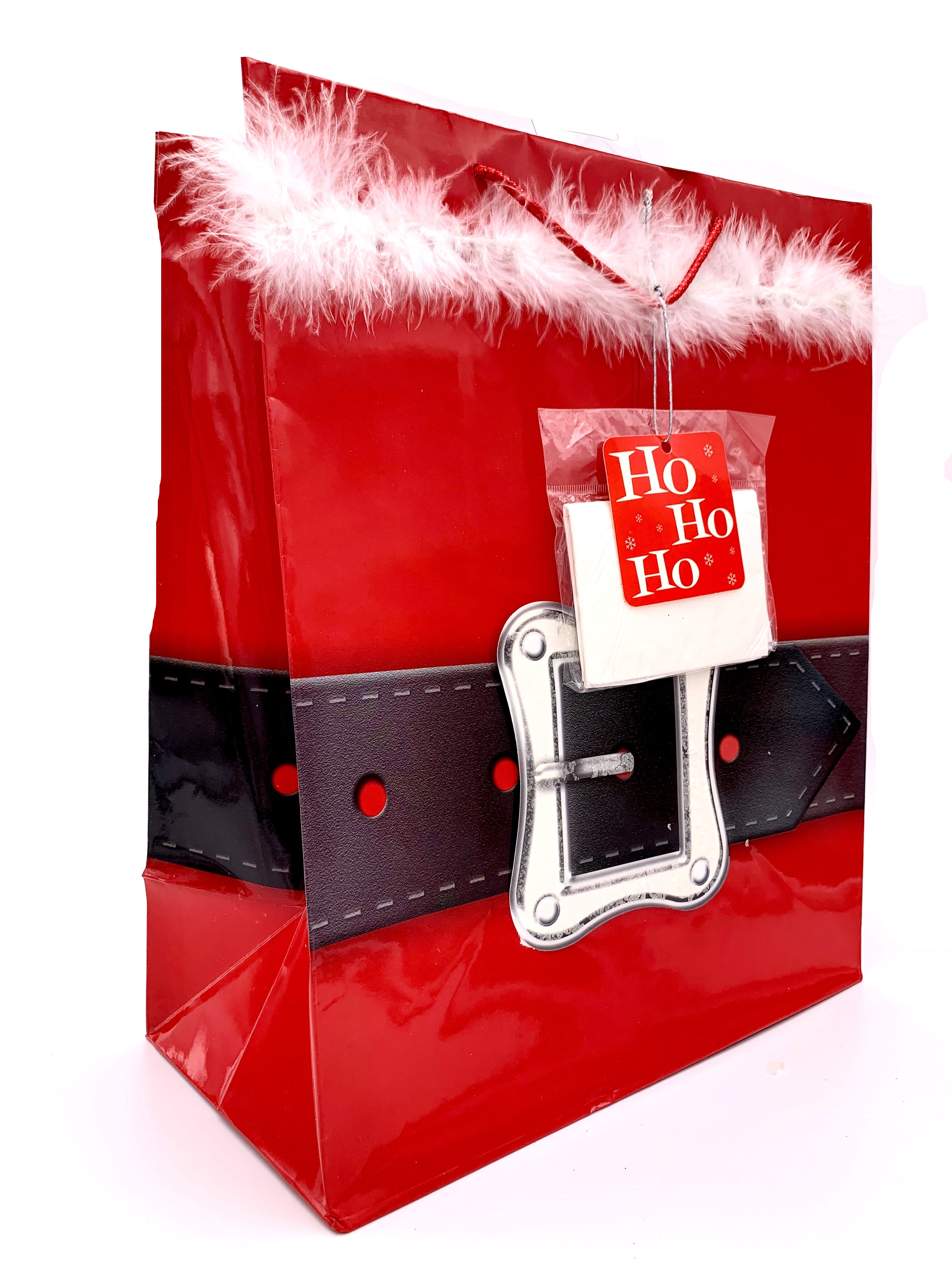 Punga pentru cadou de iarna centura lui Mos Sarbatori