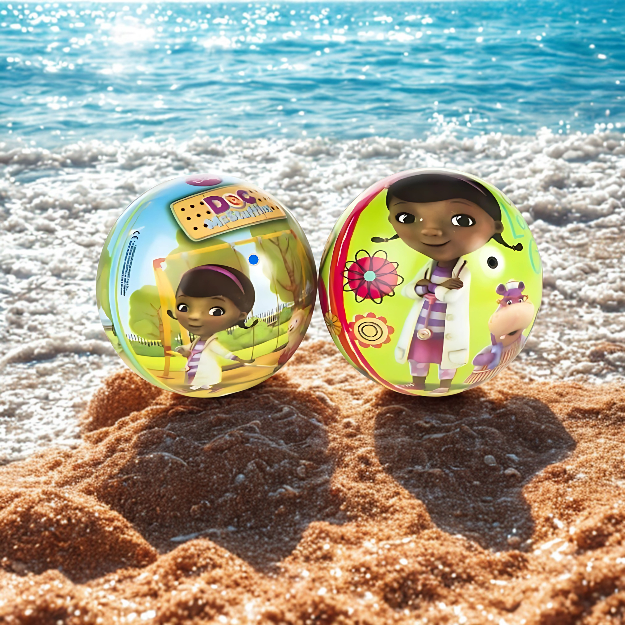 Mingiuță cu personaje Doc McStuffins – design adorabil, pentru mânuțe mici