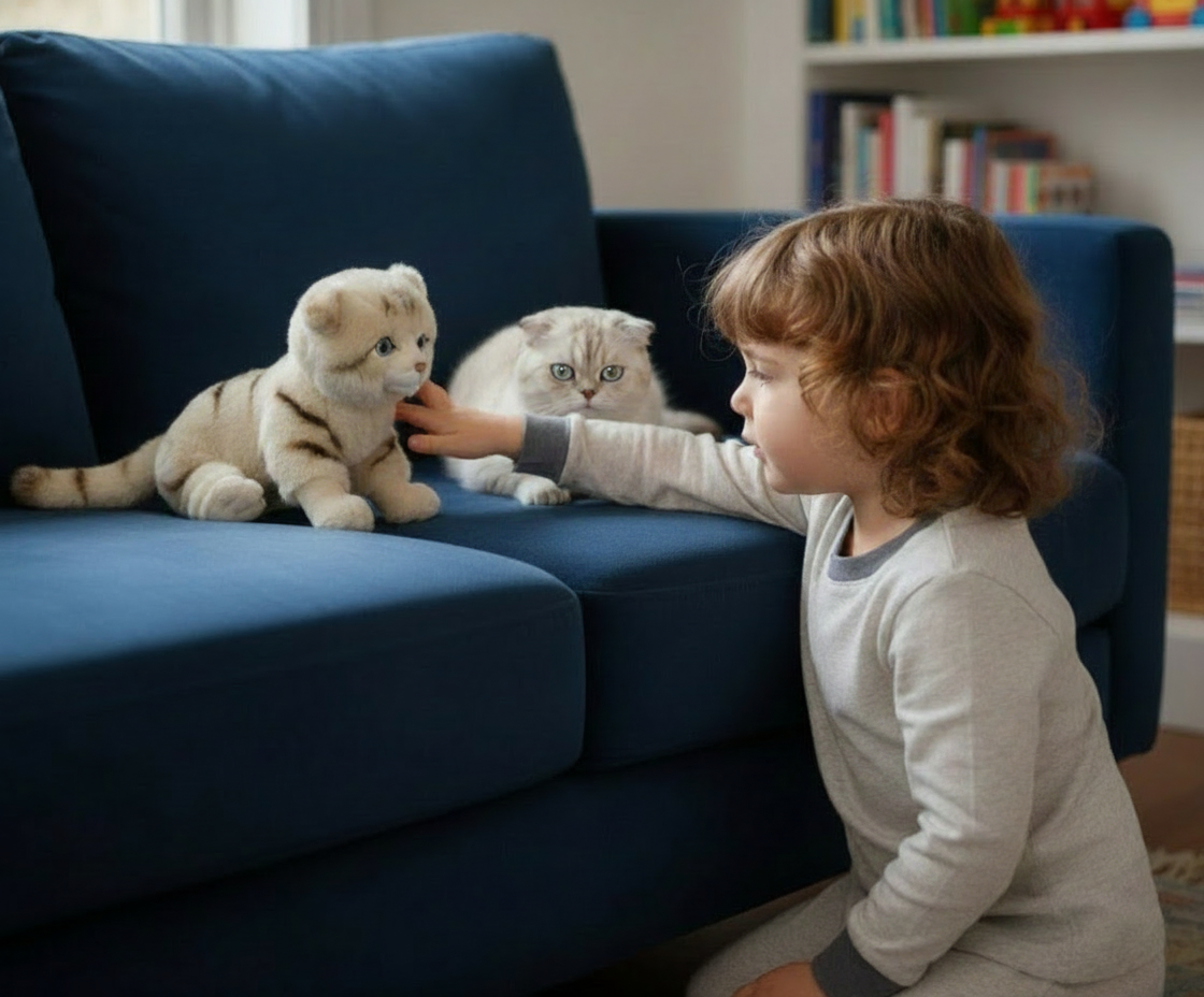 Jucarie plus Pisica Scottish Fold - Lelly 25 cm lungime